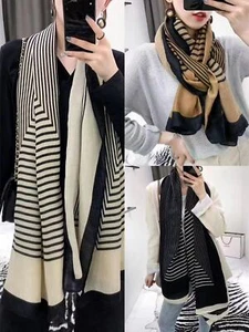 Sciarpa donna invernale cotone twill morbida sciarpa pesante - Foto 1 di 8