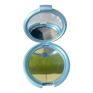Pocket Size Blue Folding Compact Mirror Travel Handbag Portable Handy - Picture 1 of 2