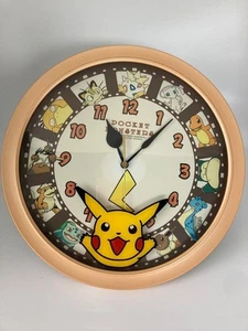 Raro Reloj de Pared Pokemon Pikachu Años 90 Gen1 Probado Funcionando Exclusivo de Japón - Imagen 1 de 5