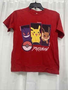 M&O Gold - Boys Red Pokémon Graphic Design T-Shirt - Size M (10/12) - Picture 1 of 4