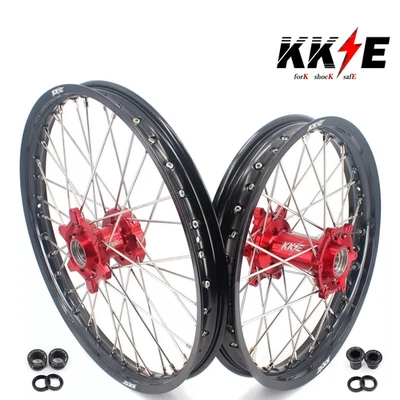 Juego de llantas KKE 21/18 para bujes rojos Beta RR2T RR4T 200 250 300 350 2013-2022 Foto 1 de 4