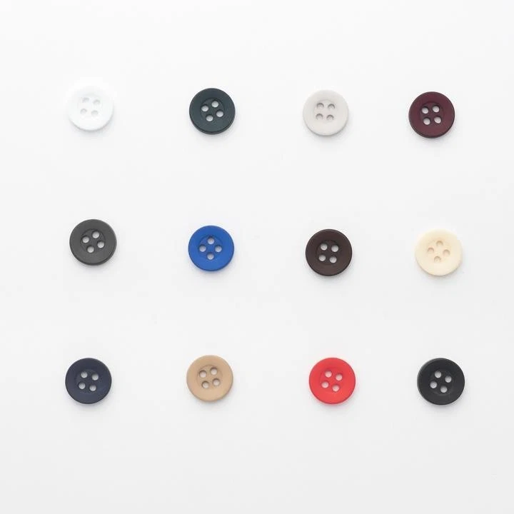 THE HABERDASHER LIMITED 4 hole Shirt Buttons - pack of 10 chose from 10 colours- 11.5mm size 18 7/16 in