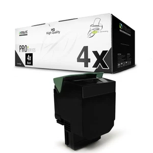 4x Pro Toner Black XXL Replaces Lexmark 802SK 80C2SK0 - Zdjęcie 1 z 3