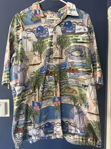 Los Angeles LA Dodgers Shirt Mens Reyn Spooner Aloha Hawaiian MLB Baseball XXL - Picture 1 of 7