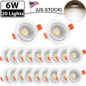 20x 6W LED Downlight Spot Panel light Recessed Ceiling Lamp Round Neutral White - Picture 1 of 13