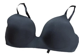 Victoria's Secret Black Logo Strap 36D T-Shirt Lightly Lined Wireless Bra VS!! - Picture 1 of 2