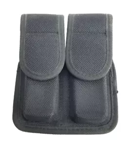 TUFF Products Slide-On Double Magazine Pouch w/ Hidden Snap Black 7502-NYH-2 EXC - Picture 1 of 5