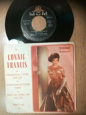 CONNIE FRANCIS - HALLEUJAH, I LOVE HIM SO RARE YUGOSLAVIA 7"PS RAY CHARLES 1964 - Image 1 of 2