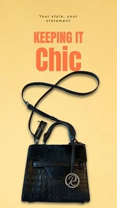Bandolera Raviani Mini Satchel en piel de becerro negra y cocodrilo negro - Imagen 1 de 10