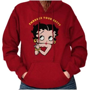 Cute Embrace Your Betty Boop Vintage Cartoon Womens Hooded Sweatshirts Hoodies - Picture 1 of 8