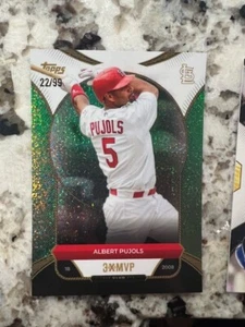 2025 TOPPS WELCOME TO CLUB "3X MVP" GREEN STARDUST CARD /99 ALBERT PUJOLS #14 - Picture 1 of 2
