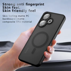 Für Xiaomi Redmi 13 5G Stoßfest Magnet Matt Bumper Weich Gummi Cover Case - Bild 1 von 12