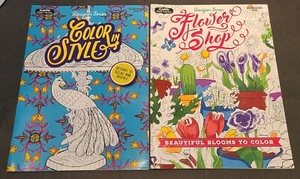 Adult Coloring Books- Stress Relieving Patterns Relaxation Creativity-6 book set - Picture 1 of 4
