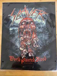 SLAYER WORLD PAINTED BLOOD LARGE SIZE SEW ON BACK PATCH OFFICIALLY LICENSED - Picture 1 of 7