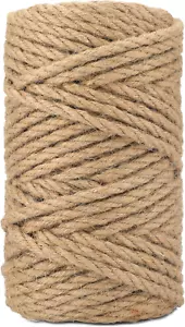 6MM Jute Rope,164Feet Strong and Heavy Duty Jute Twine, Brown Decoration Hemp Tw - Picture 1 of 12