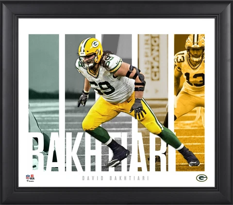David Bakhtiari Green Bay Packers Framed 15" x 17" Player Panel Collage Cover