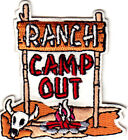 RANCH CAMP OUT Iron On Patch Scouts Cub Fille Garçon Extérieur Camping Camping