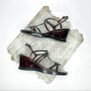 STUART WEITZMAN Strappy Tortoiseshell Sandals 9 Summer - Picture 1 of 11