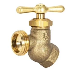 Female No-Kink Hose Bibb 1/2 Inch FIP Brass Plumbing Fitting 20201 - Picture 1 of 6