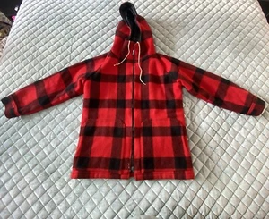 Vintage 100% Wool Mt Jefferson Woolens Hunting Jacket Red Plaid Made In USA - Picture 1 of 9