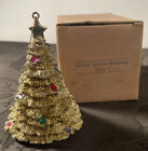 New in Box 1996 Holiday Sparkle Christmas Tree Ornament Gold -Multicolored Jewel