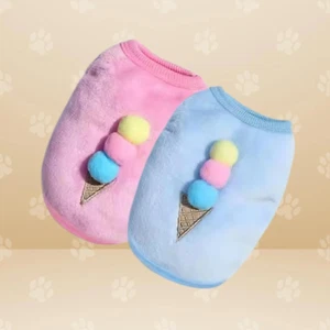 Ice Cream Dog Sweater – Soft Fleece Jumper for Small Dogs, XXS to XL Sizes - Picture 1 of 7