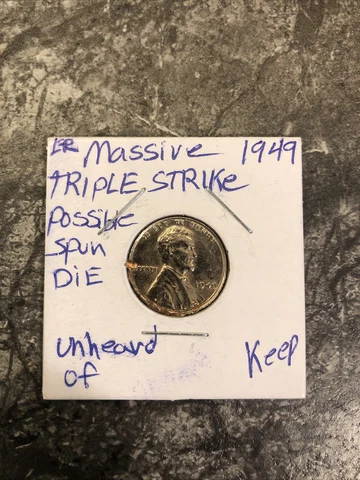 1949 TRIPLE STRIKE SPUN DIE ONE OF A KIND! Cover