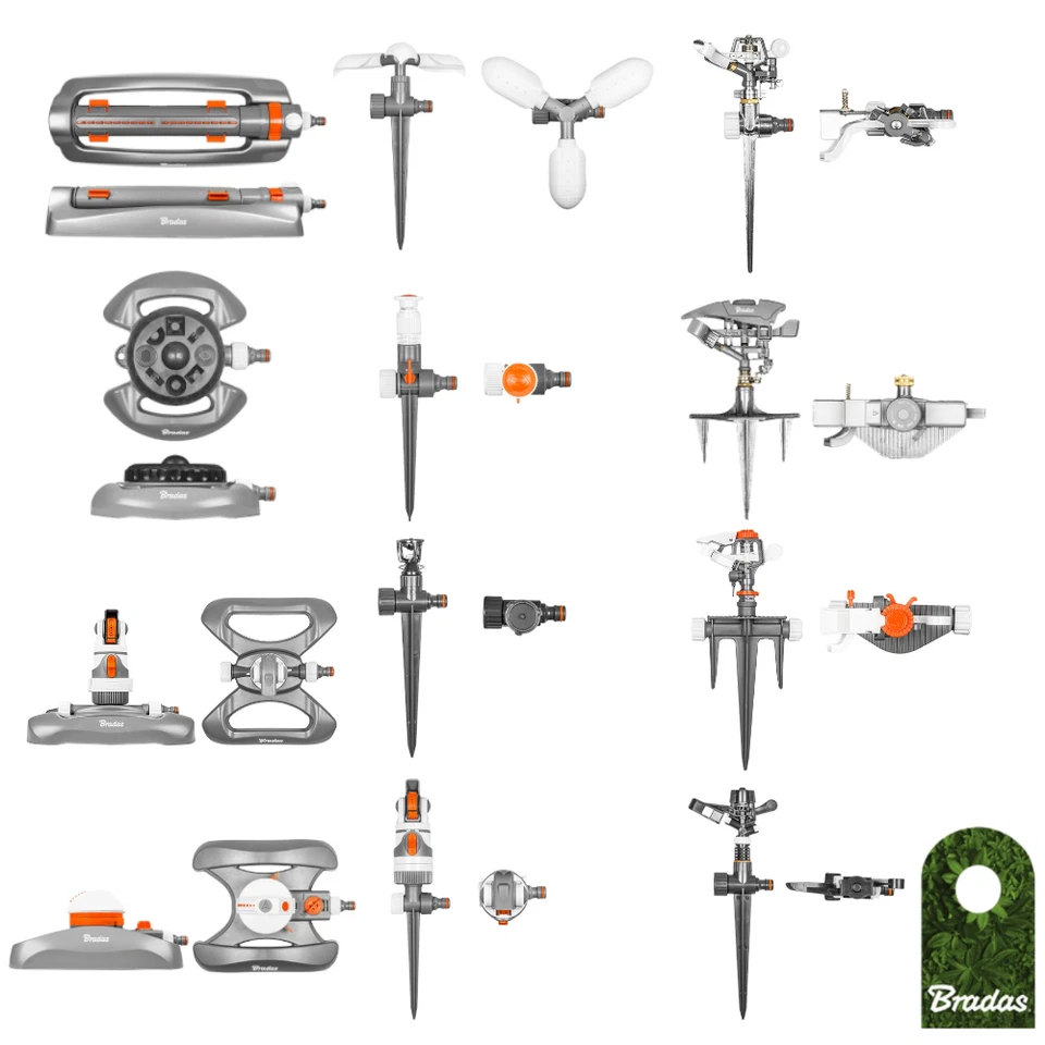 Kreisregner mit Erdspieß Sprinkler Impulsregner Viereckregner Rasensprenger Wahl - Bild 1 von 1