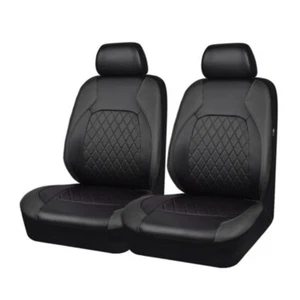 4Pcs Black Pu Leather Seat Cover Fit Cars/Trucks/Suv Almost Seats In 4 Season - Bild 1 von 10