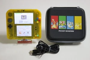 Nintendo 2DS Pokemon Pikachu Yellow Version Limited Console and Pouch Japanese - Picture 1 of 23