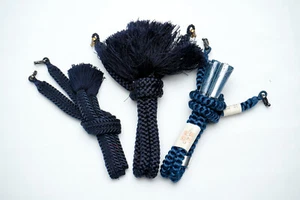 DEAR VANILLA JAPANESE HAORIHIMO TASSLE SET MEN'S HAORI TIE WITH HOOKS AUTHENTIC - Picture 1 of 8