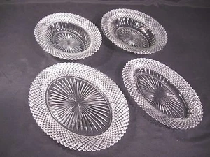 Anchor Hocking Miss America (2) ovale Schüsseln, Unterteller, Sellerieschale klar 4er Set - Bild 1 von 12