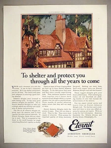 Eternit Asbestos Shingles PRINT AD - 1924 ~ roofing - Picture 1 of 1