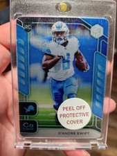 2020 Panini Elements D'Andre Swift Metal Card Cobalt /27 With Coating SP. Lions