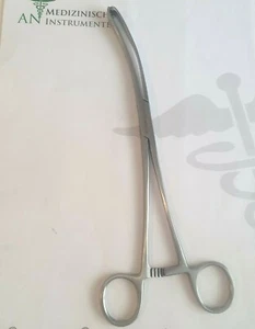 Teale Vulsellum Zange 10 "  23 cm Gebogen Seitwärts 3x4 Zähne Greifen Backen - Bild 1 von 3