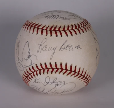 ¡Béisbol autografiado firmado por el equipo de los Filis de Filadelfia 2001! AMCo LOA! 18628 Foto 1 de 4