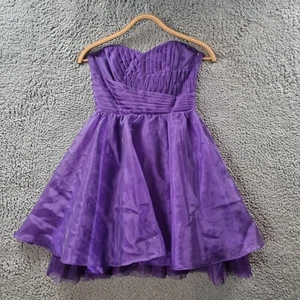 Lipsy London Womens Purple Sleeveless Off the Shoulder Size 8 A-line Dress - Picture 1 of 14