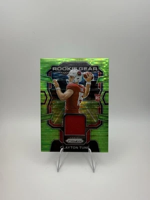 2023 Panini Prizm - Rookie Gear Clayton Tune #RG-CT Neon Green Pulsar Prizm - Image 1 of 2