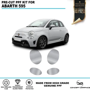 Headlight Stone Guard PPF Paint Protection Film Kit For Abarth 695 595 500 08-17 - Picture 1 of 6