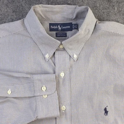 Ralph Lauren Dress Shirt 17 34/35 Yarmouth Gray Black Check Button Down - Image 1 of 4