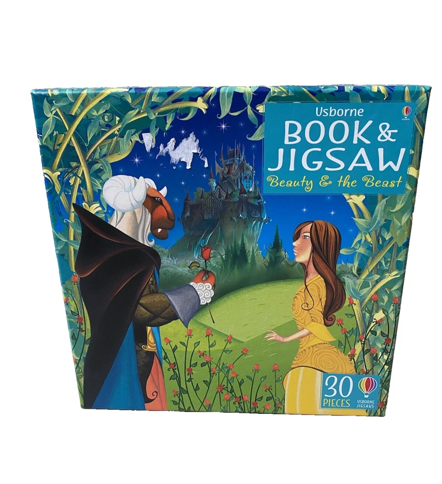 Usborne Jigsaw Beauty & the Beast 30 Pieces Kids 35cmx35cm Large Piece - Image 1 of 4