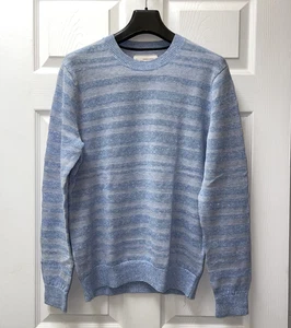 Banana Republic Heritage Men's Medium Cotton/Linen Striped Sweater - Picture 1 of 10