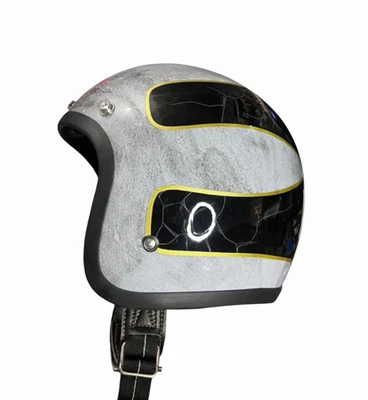 Casco de motocicleta Slimhead 500TX pátina BW retro cara abierta casco personalizado Foto 1 de 3