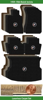 Специальный роскошный комплект ковриков для 1959-1964 Buick Invicta с логотипом (5 штук) #2K0 - Изображение 1 из 4