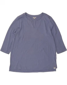 ORVIS Womens Top 3/4 Sleeve UK 20 2XL Blue Cotton DO59 - Picture 1 of 3