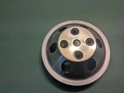 Racing Power R9479POL Aluminio Pulido Doble Ranura Polea Chevy Bloque Pequeño Foto 1 de 2