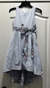 Rare Editions Girls Size 10 Dress Seersucker stripes and floral print - Picture 1 of 6