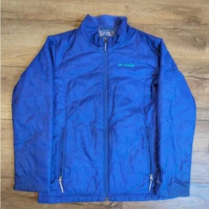 Columbia Omni Heat Youth Large - Insulated Puffer Jacket Winter Full Zip Blue - Picture 1 of 8