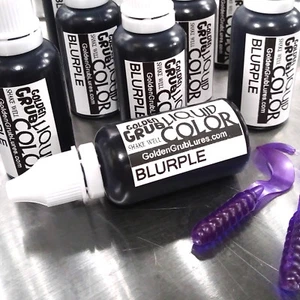 NUEVO 1 OZ. BLURPLE Tinte Líquido Pesca Cebo Suave Señuelo Fabricación de Señuelo Plastisol - Imagen 1 de 2