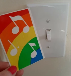 Pegatina de Colección RAINBOW MUSIC Interruptor de Luz Rara Comercio Efímero Single Sandylion - Imagen 1 de 3